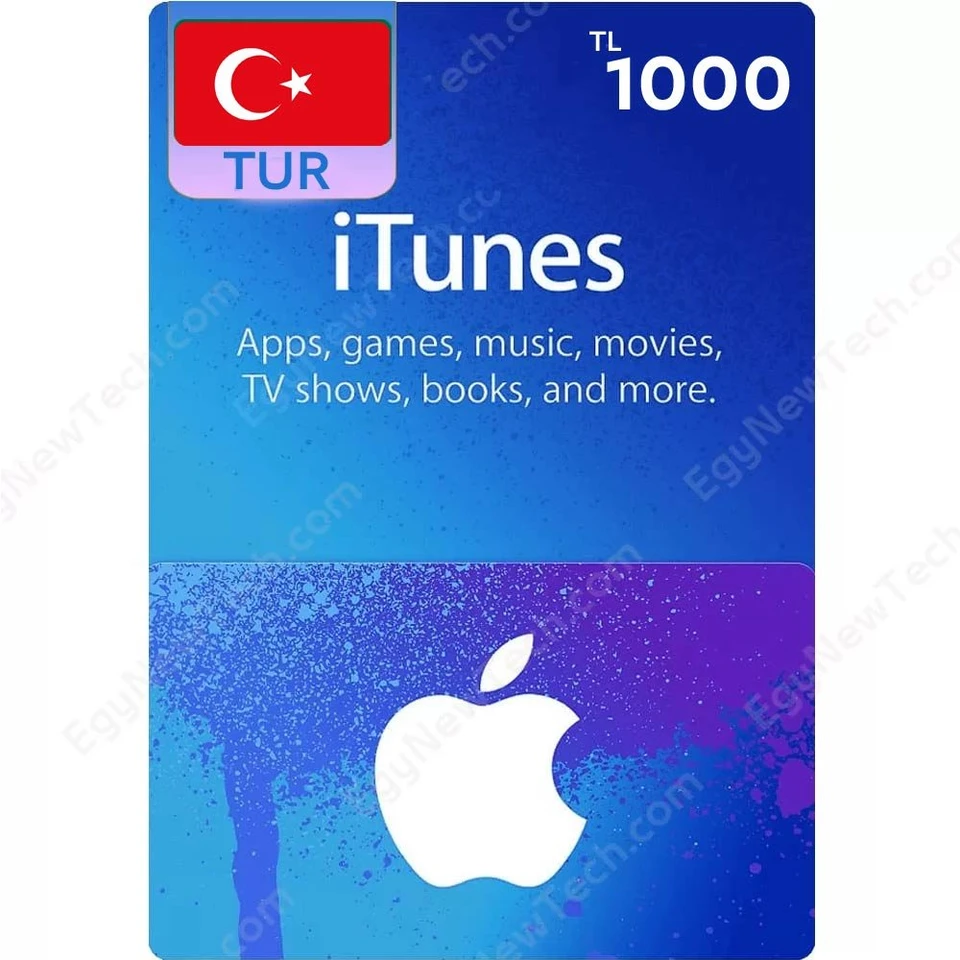 بطاقة ايتونس 1000 ليرة تركية