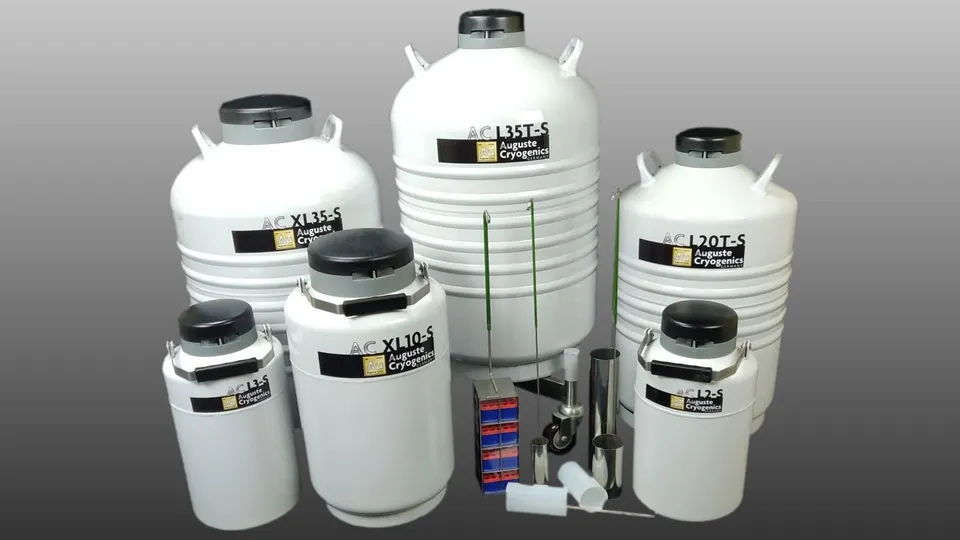 حاويات التلقيح الاصطناعي Auguste Cryogenics سعة 6 لترات ( خزان - ترمس - تنك ) - ألماني