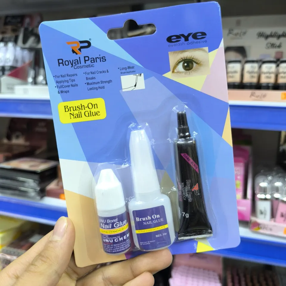 طقم لاصق الأظافر والرموش من رويال باريس 💅👁️