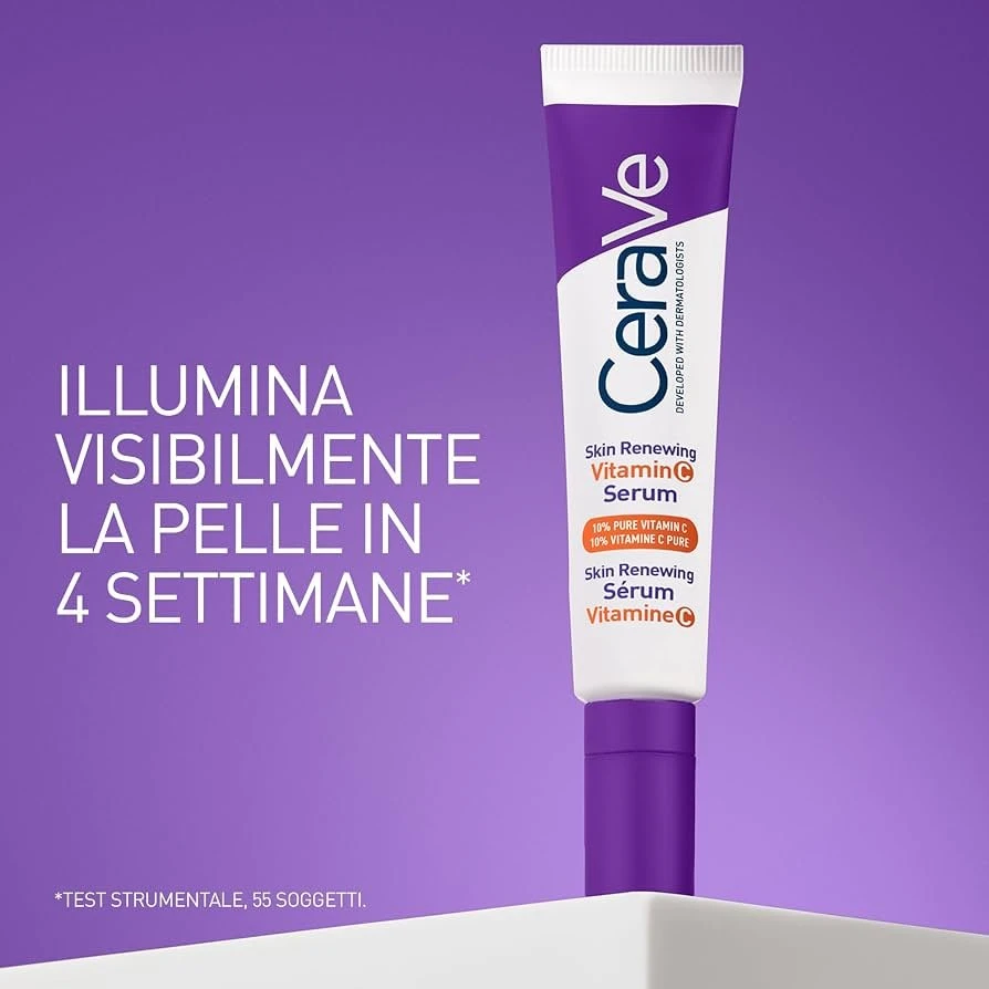 CeraVe Vitamin C Serum With Hyaluronic Acid Skin Brightening Serum For Face With 10 Pure Vitamin C Fragrance Free 30ml