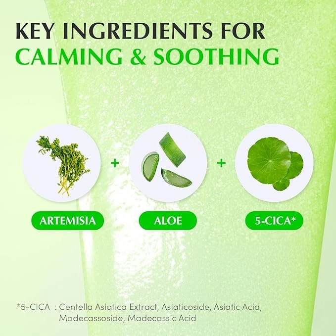 EQQUALBERRY Aloe PDRN Calming Smoothie Serum 30 ml – Aloe & 5-CICA Soothing Serum with Ceramides & Artemisia, Lightweight Hydration & Skin Comfort Support