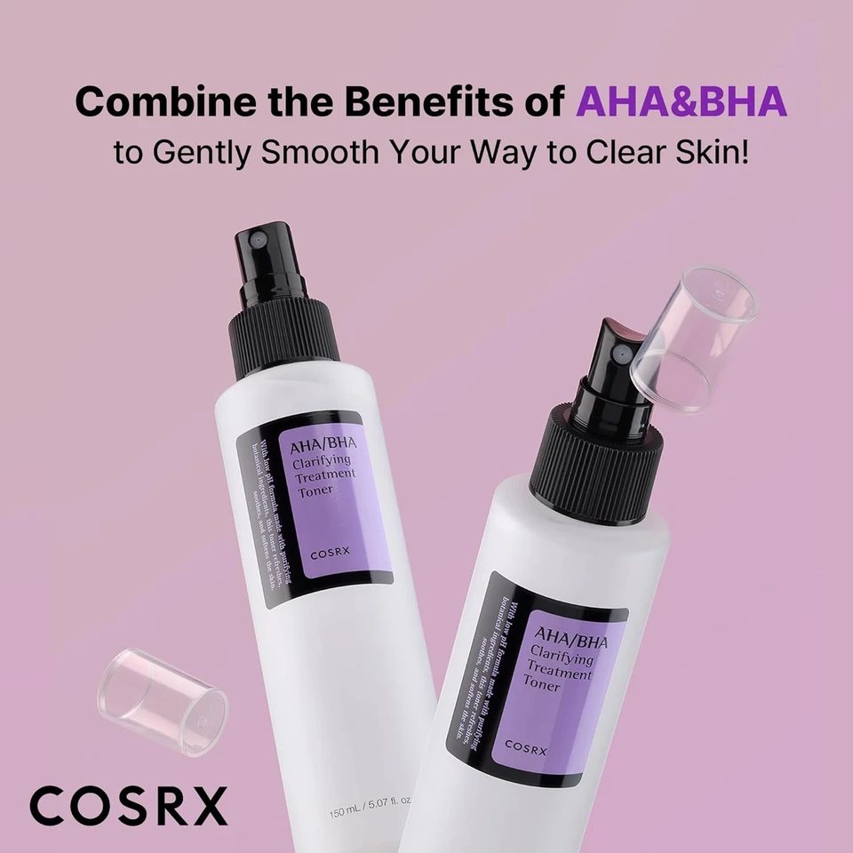 COSRX AHA/BHA Clarifying Treatment Toner, 150ml, for Combination Skin