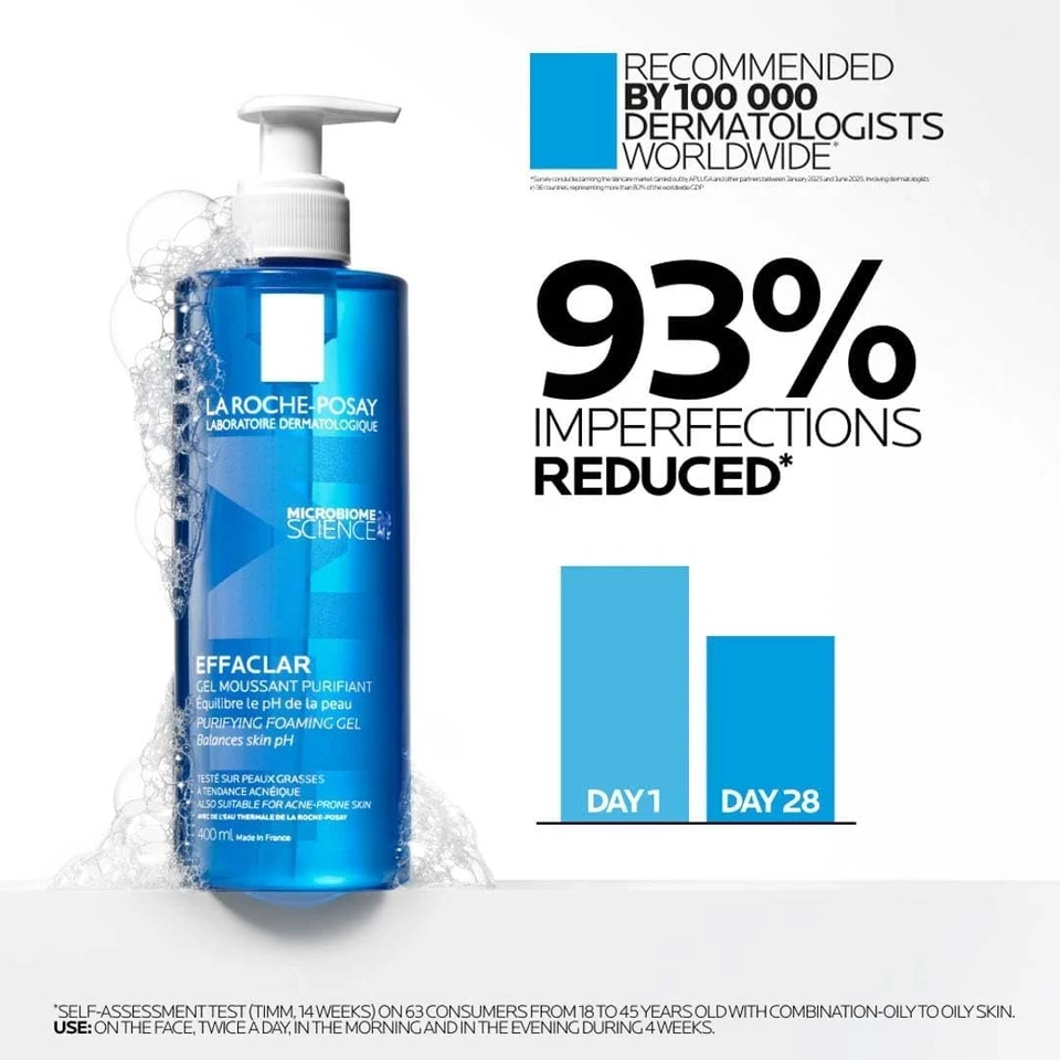 La Roche-Posay Effaclar Purifying Foaming Gel Cleanser for Oily Skin 400mL
