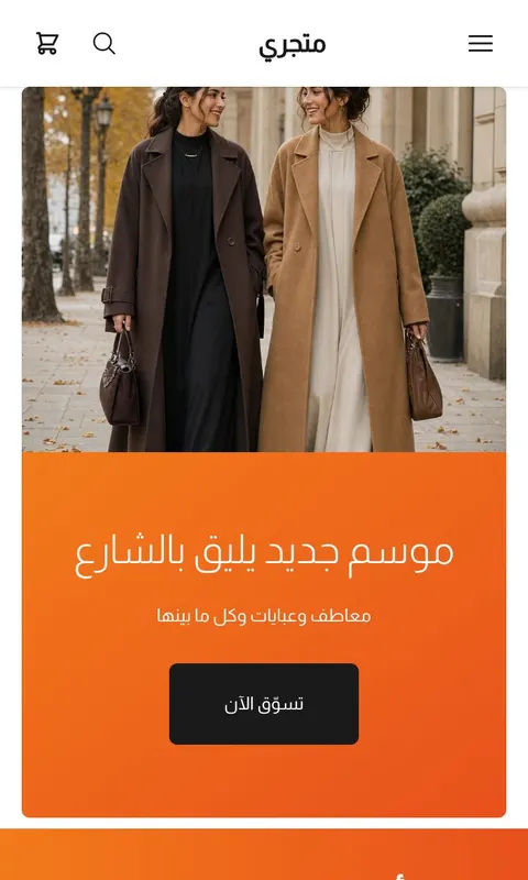قالب أناقة - تصميم متجر أزياء وملابس
