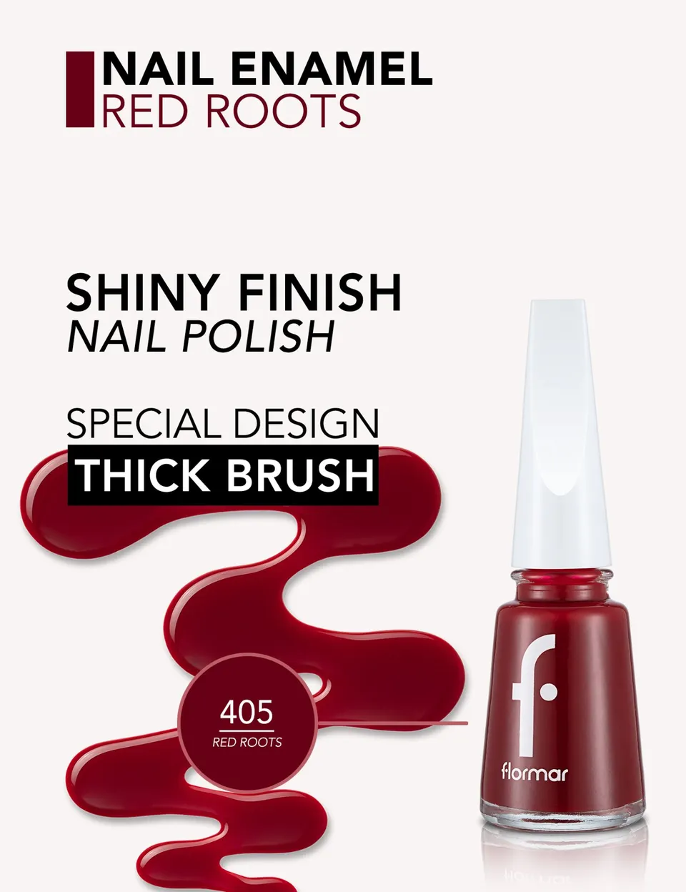 طلاء أظافر flormar red roots