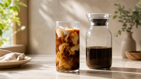 القهوة الباردة في البيت بأربع خطوات سهلة