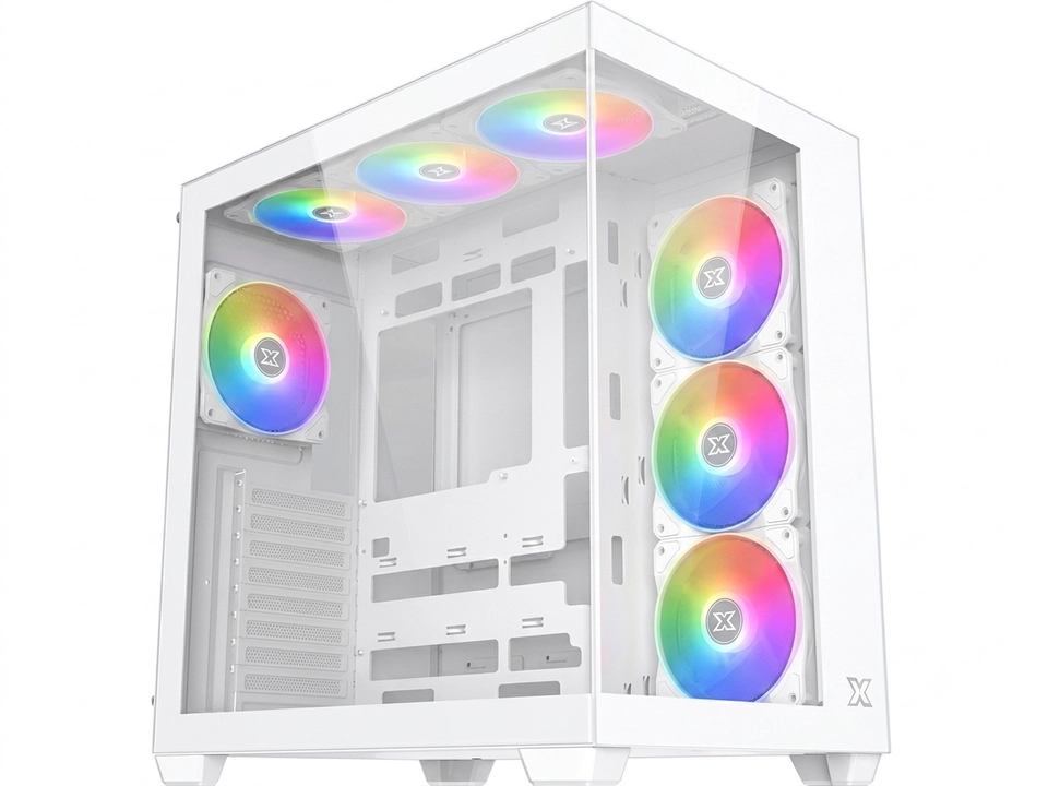Xander Velox Flow e-ATX Medium Case, Front Mesh, Side Glass Zigmatec Aqua v Air Arctic Medium Case