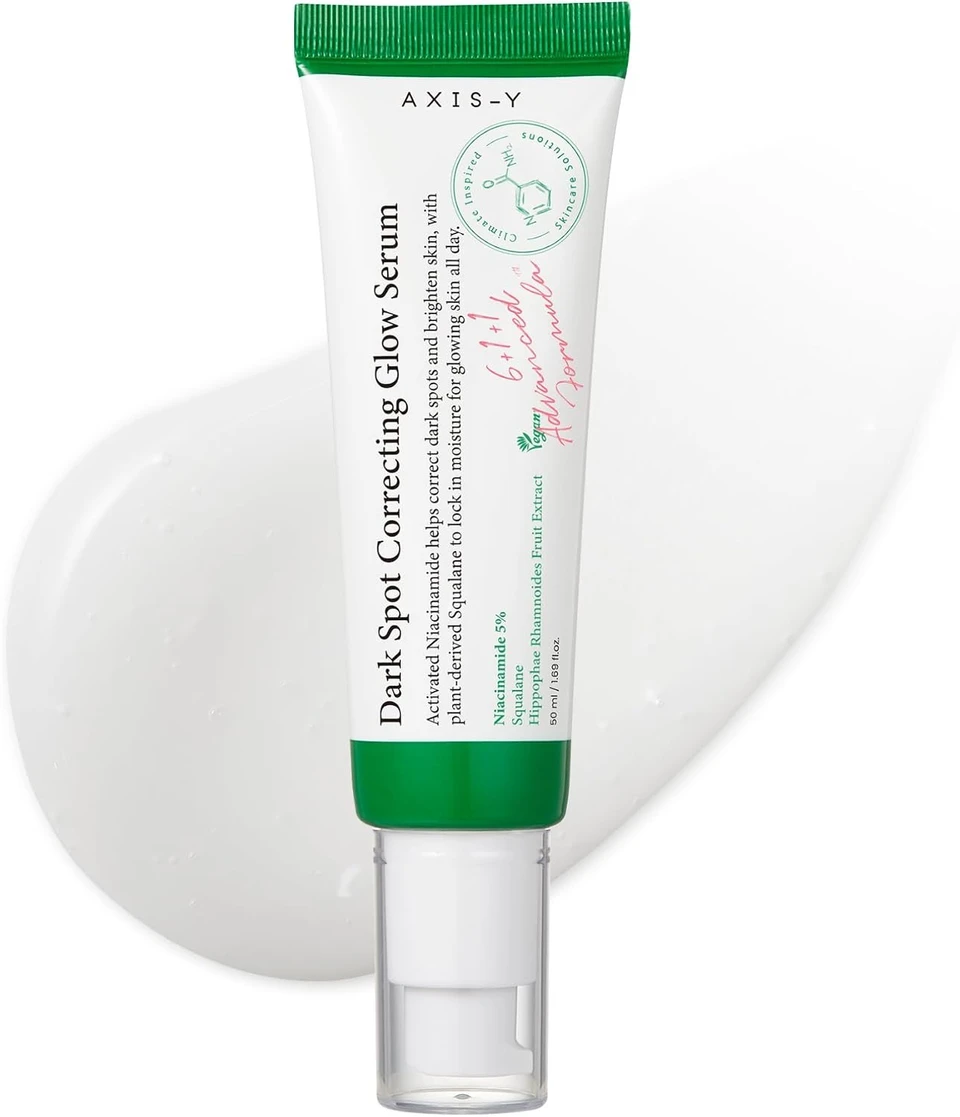 AXIS-Y Dark Spot Correcting Glow Serum 50ml - 5% Niacinamide Dark Spot Remover For Face - Vegan Korean Skin Care Niacinamide Serum for All Skin