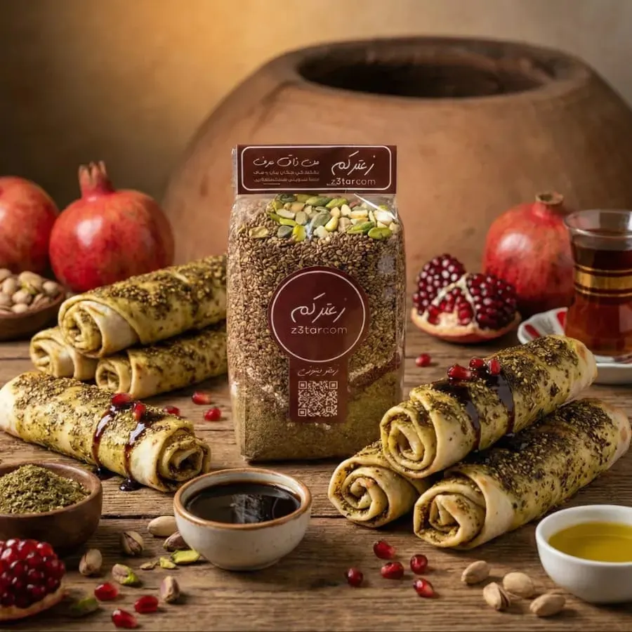 زعتر بيتوتي الحلبي الاصيل لذة لا تقاوم😋🫓