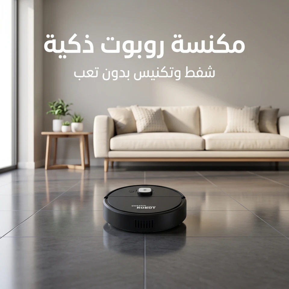 مكنسة لروبوت للسجاد و الموكيت و البلاط 