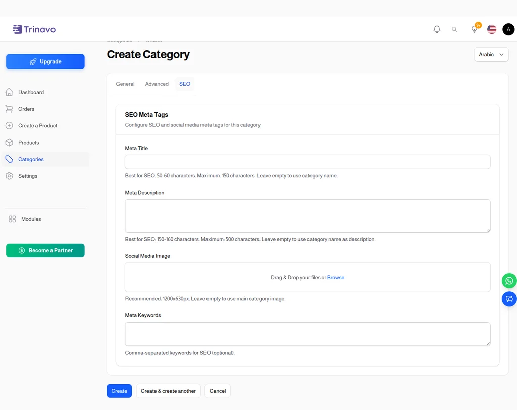 SEO Settings