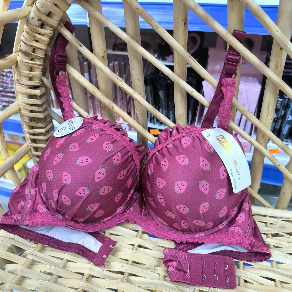 حمالة صدر حشوة دبل نقشة  الفراولة  🍓