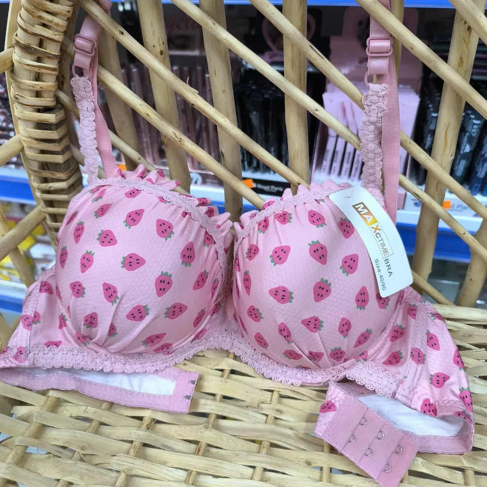 حمالة صدر حشوة دبل نقشة  الفراولة  🍓