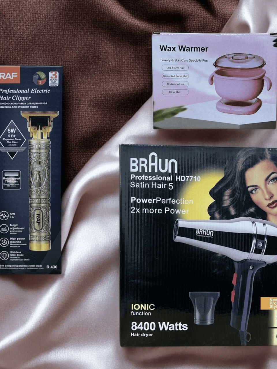 تشكيلة شسوار ومكينة حلاقة وجهاز ازاله الشمع  شسوار