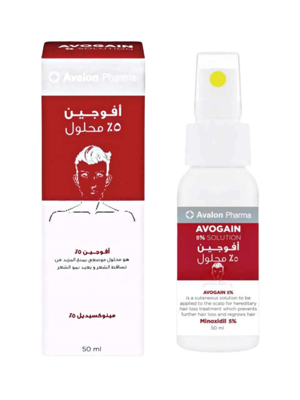 افالون فارماأفوجين 5% محلول مينوكسيديل بخاخ - 50 مل