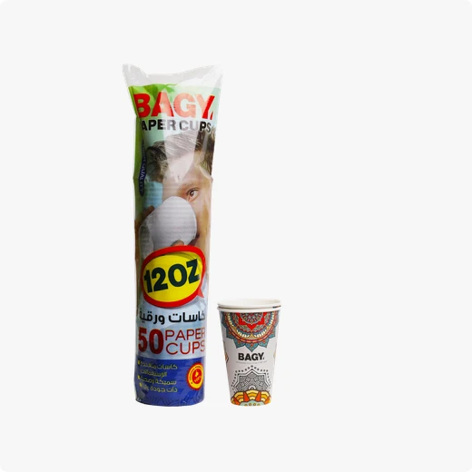 باجي كوب ورقي 12 أونصة، 50 كوب 