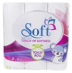 سوفت ورق تواليت طبقتين 18 رول