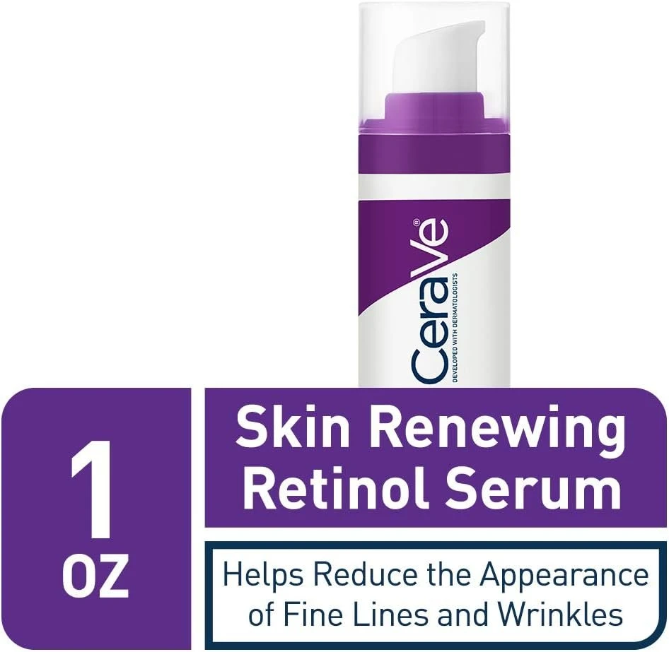 CeraVe Anti Aging Retinol Serum 1 Ounce Cream Serum for Smoothing Fine Lines and Skin Brightening Fragrance Free 30ml