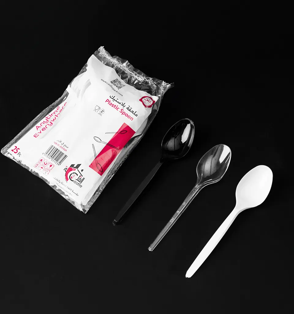القلعة ملاعق بلاستيك 25 قطعة