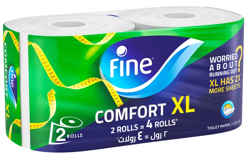 فاين ورق تواليت كومفورت اكس ال 2 رول 