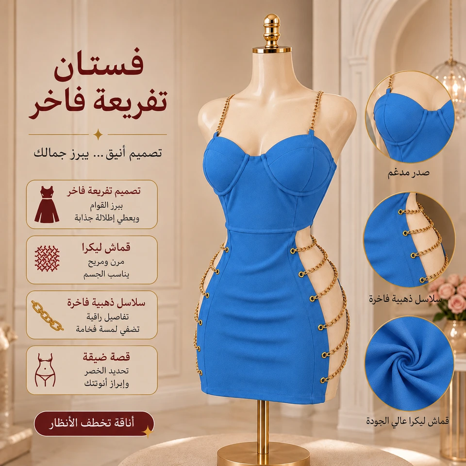فستان تفريعة قصيرة 
