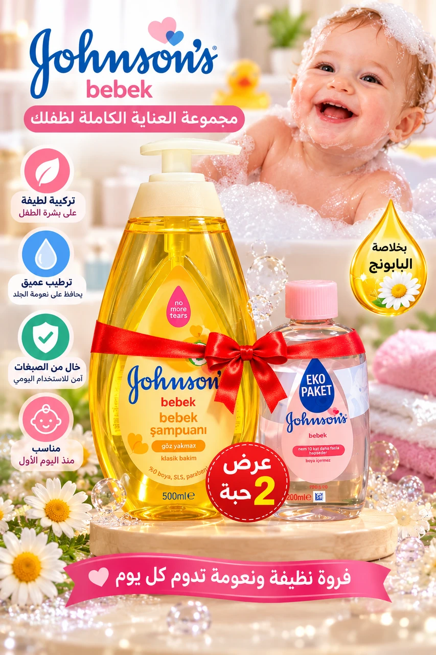 عرض قطعتين – شامبو + منتج عناية للأطفال