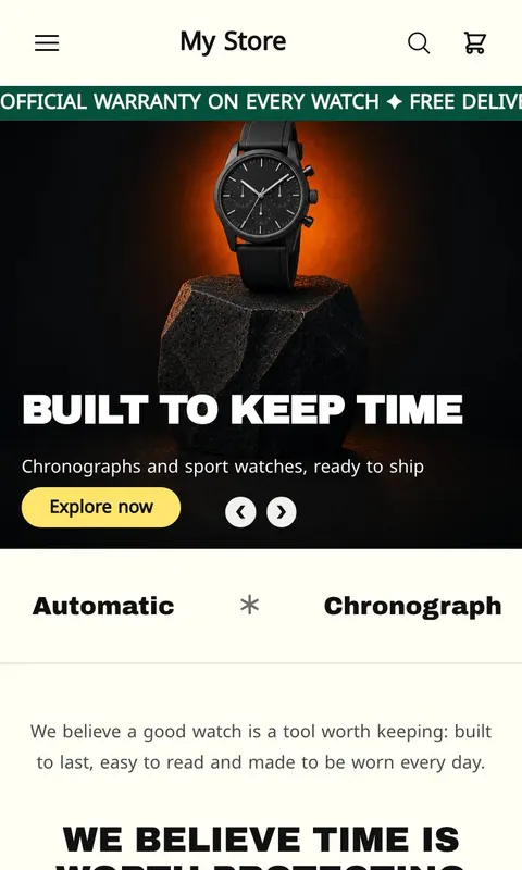 Ayar - Watches & Eyewear store template