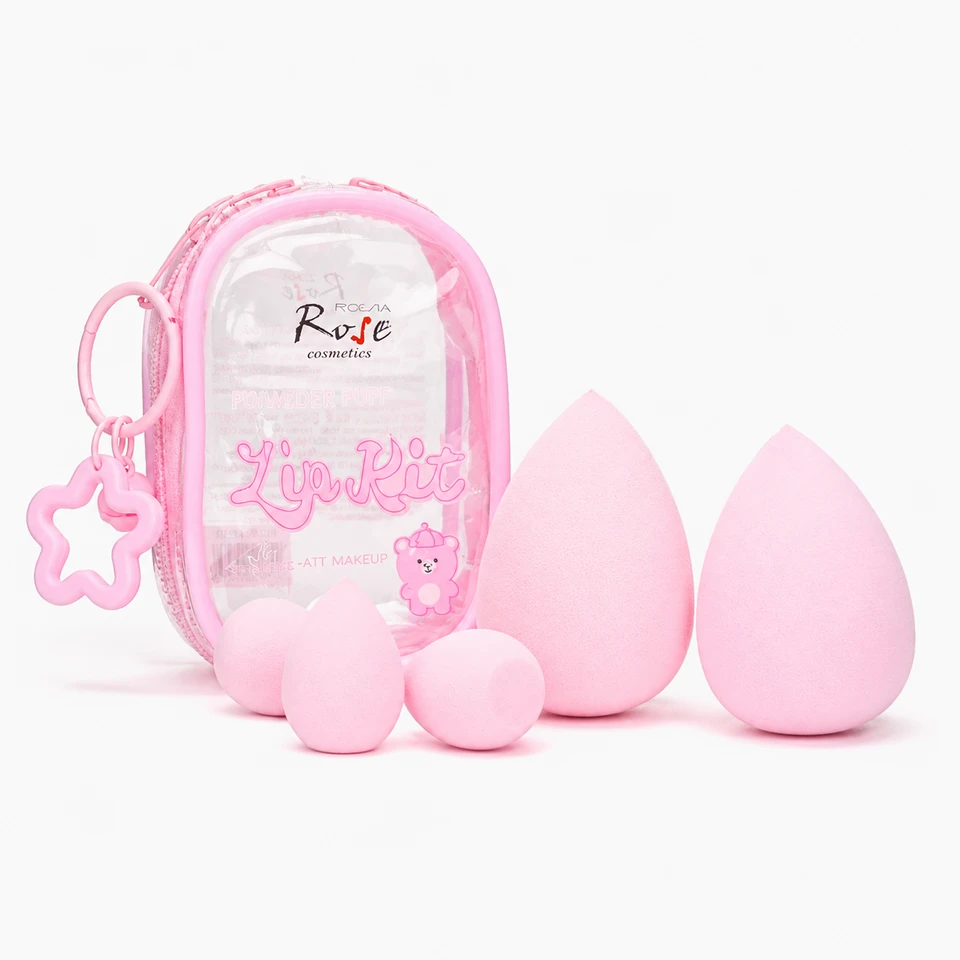 طقم إسفنجات مكياج "روز" 💕🌸