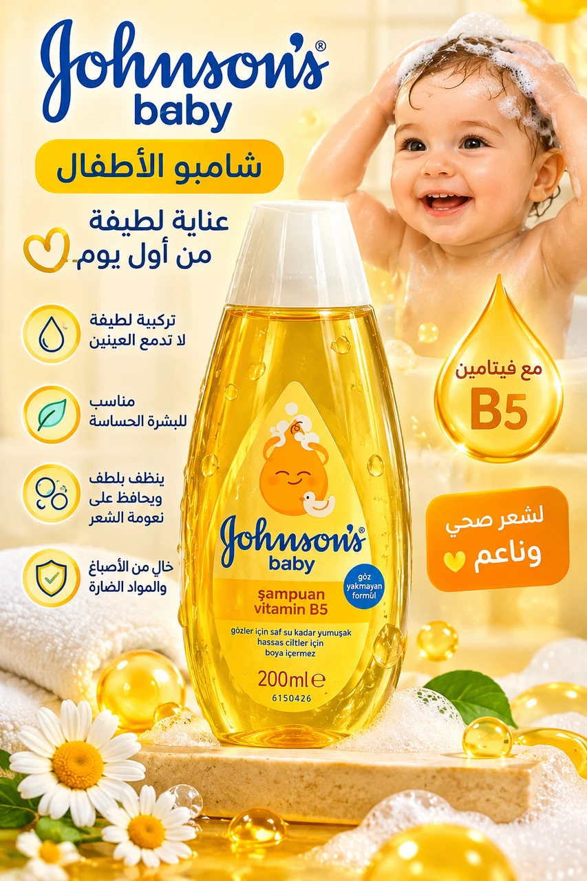 : شامبو جونسون للأطفال – Johnson’s Baby Shampoo 🧴�