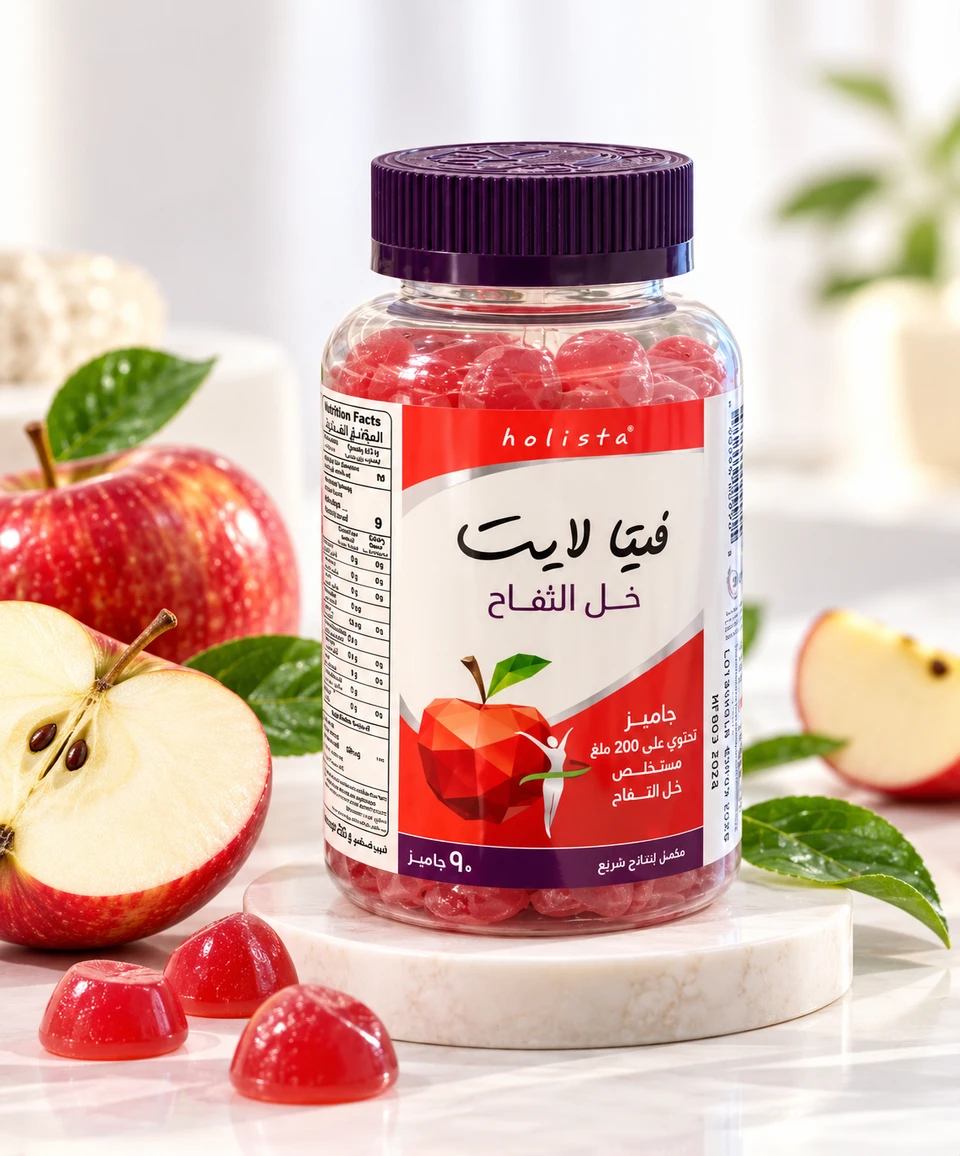 جلاتين التنحيف خل التفاح 