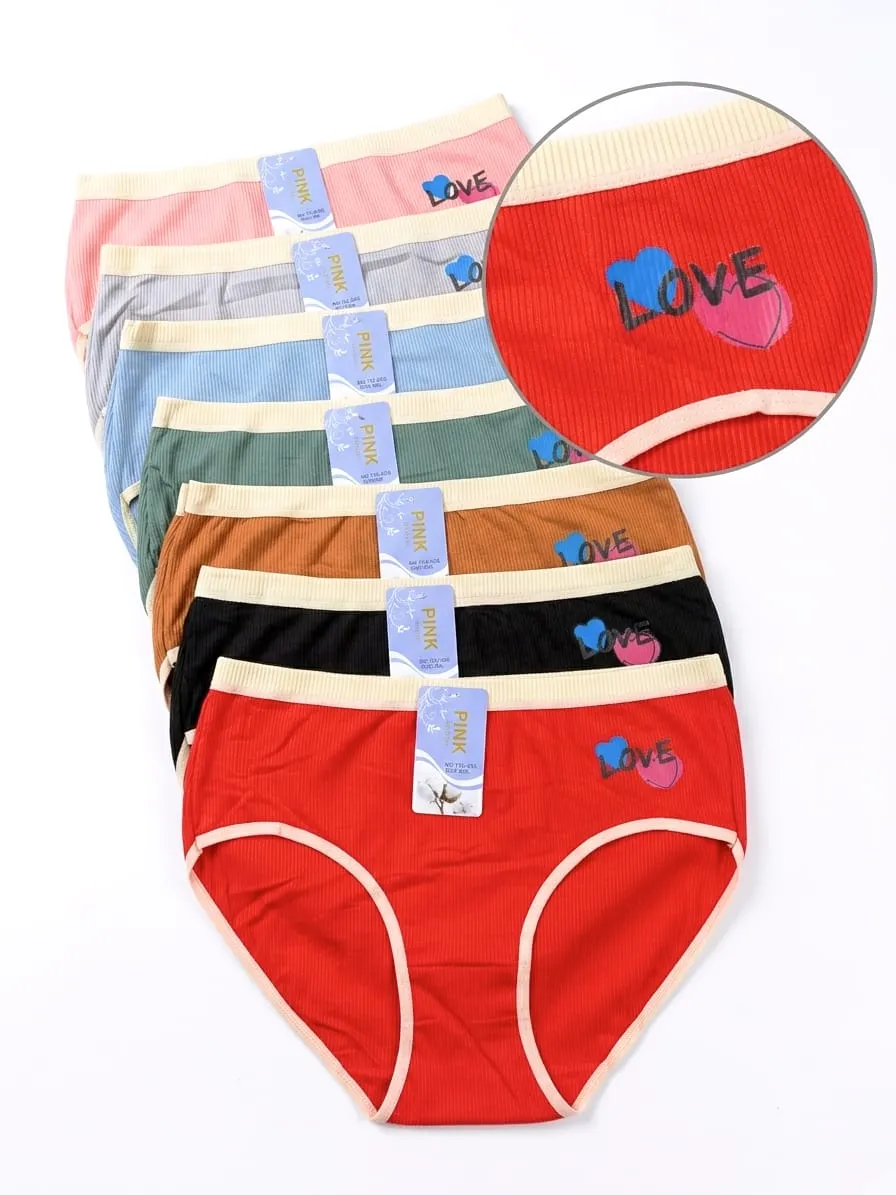 12 قطعة كيلوت نسائي قطن محزز 🌸