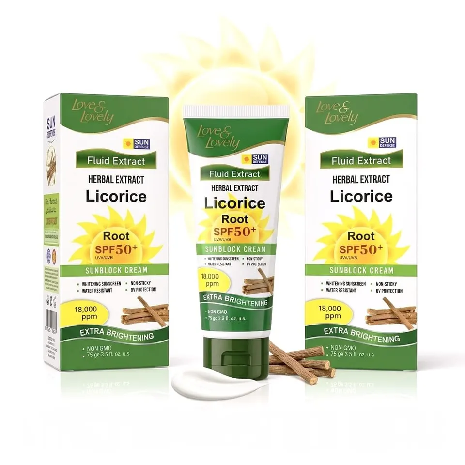 واقي شمس لوف أند لوفلي بخلاصة العرقسوس ☀️🌿