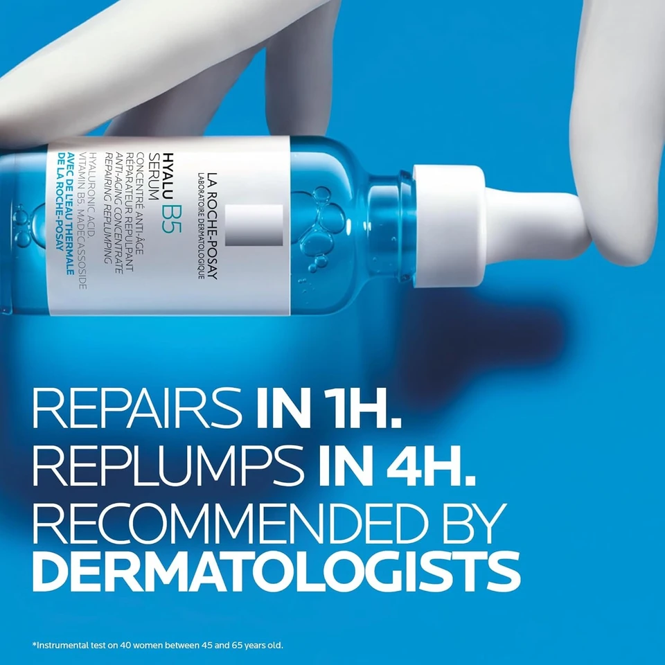 La Roche-Posay Hyalu B5 Hyaluronic Acid Face Serum; Visibly Re-Plumps & Repairs Skin; Reduces Wrinkles with Anti-Aging Properties 30ML