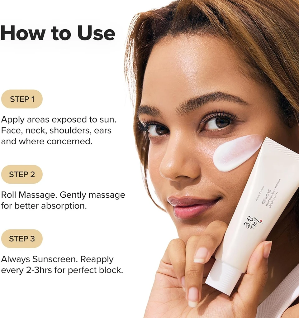 Beauty of Joseon Relief Sun Rice Probiotics SPF 50+ PA++++ Korean Sunscreen sunblock for Face Daily Sunscreen for Men Women Skincare 50ml