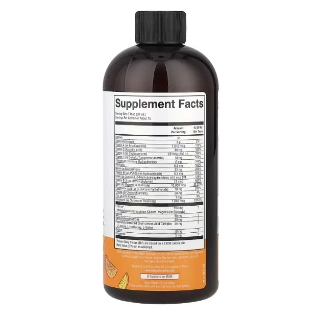 MaryRuth's, Liquid Morning Multivitamin + Hair Growth, Peach Mango 450 ML