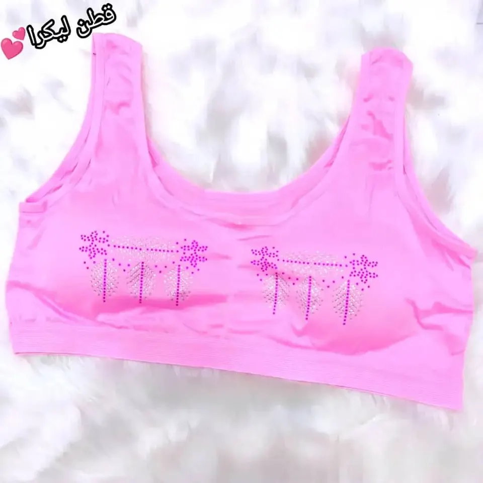 ستيانة قطن ليكرا حشوة عادي💕