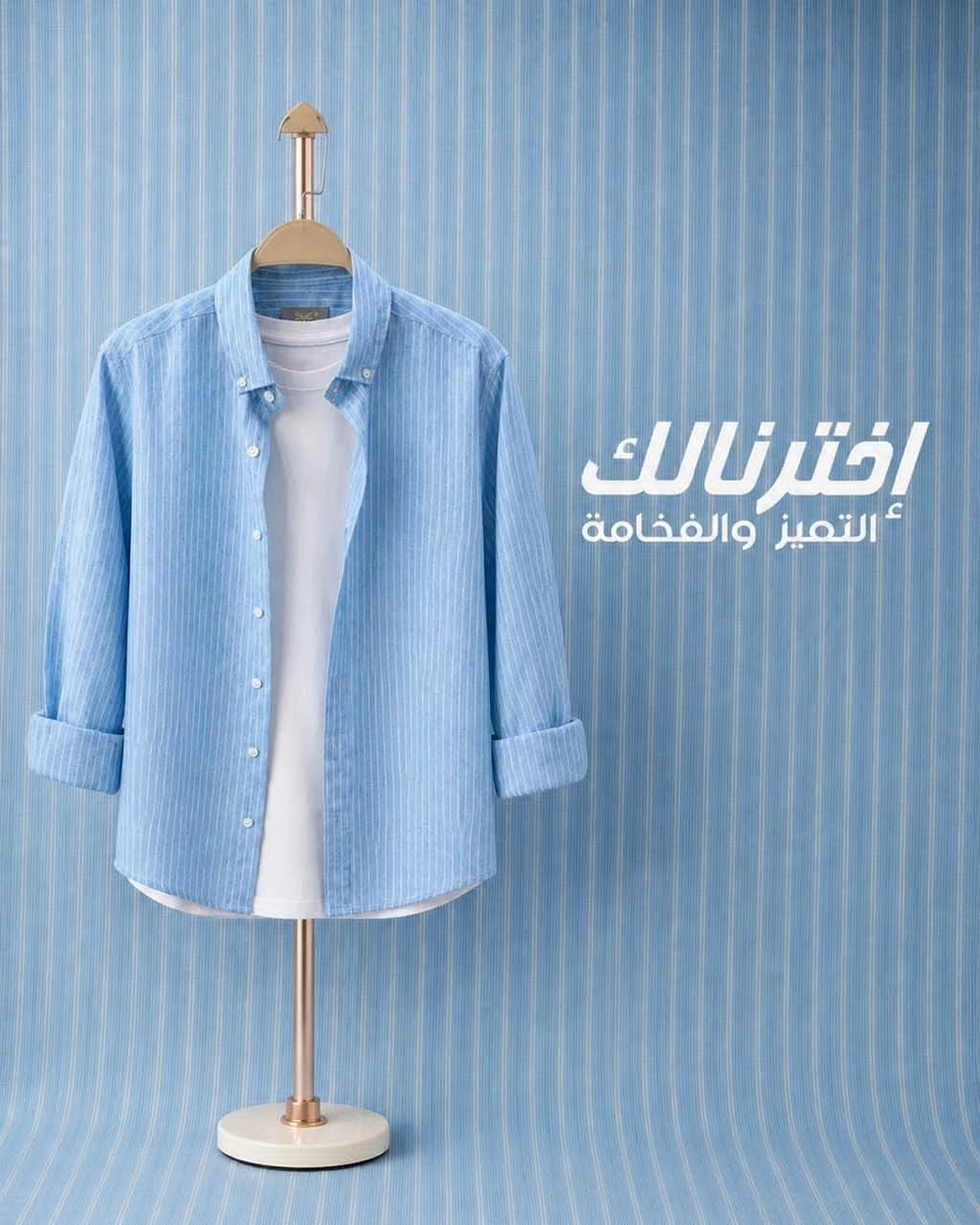 قميص كم كتان+تيشيرت