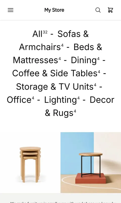 Mistara - Home & Furniture store template