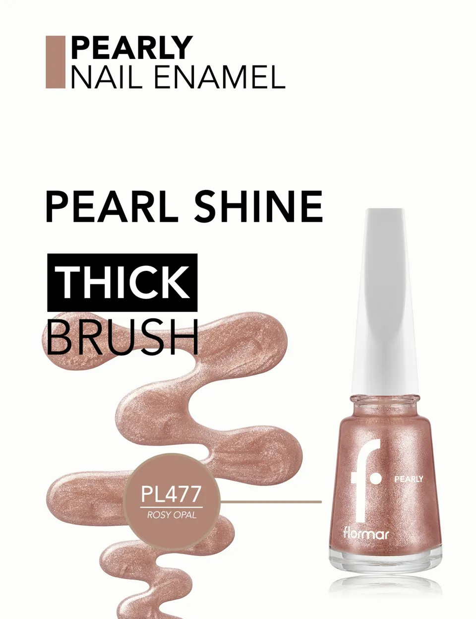 Flormar طلاء أظافر لؤلؤي 