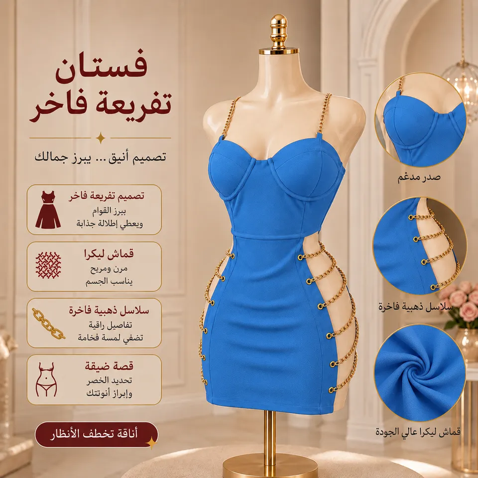 فستان تفريعة قصيرة 