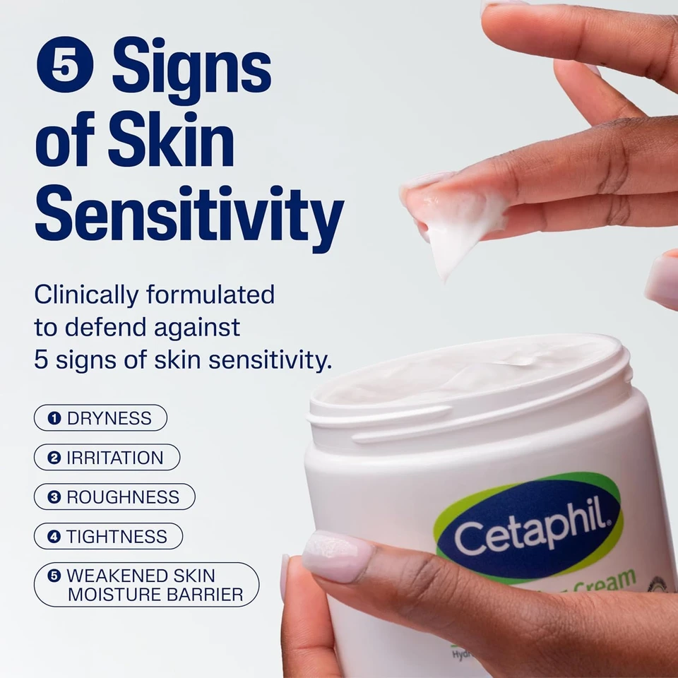 Cetaphil Moisturizing Cream | Face & Body Moisturizer for Men & Women | For Normal To Dry Sensitive Skin 550g