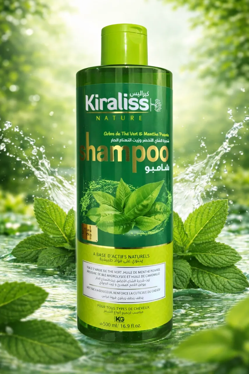 شامبوان شجرة شاي الاخضر وزيت نعناع اخضر حجم 500مل