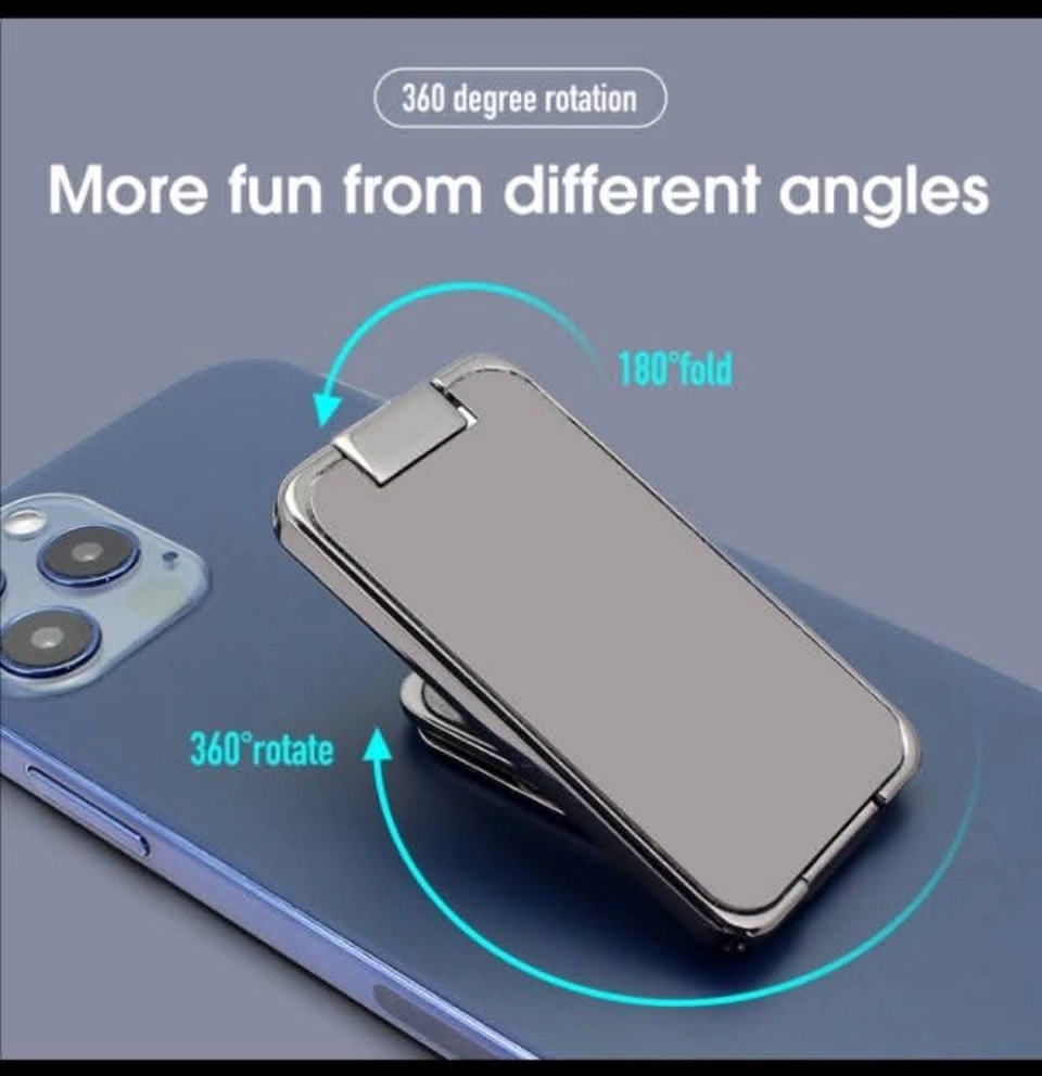 Foldable Mobile Phone Holder Ring Buckle Retractable Desktop CellPhone Stand Car Magnetic
