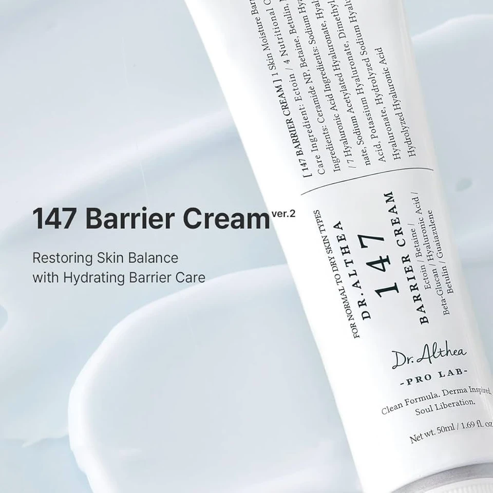 Dr.Althea 147 Barrier Cream | Daily Skin Barrier Repair Care | Deep Hydrating with Hyaluronic Acid & Ceramides
