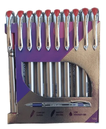 قلم حبر كلارو سيجما 10 اقلام  احمر