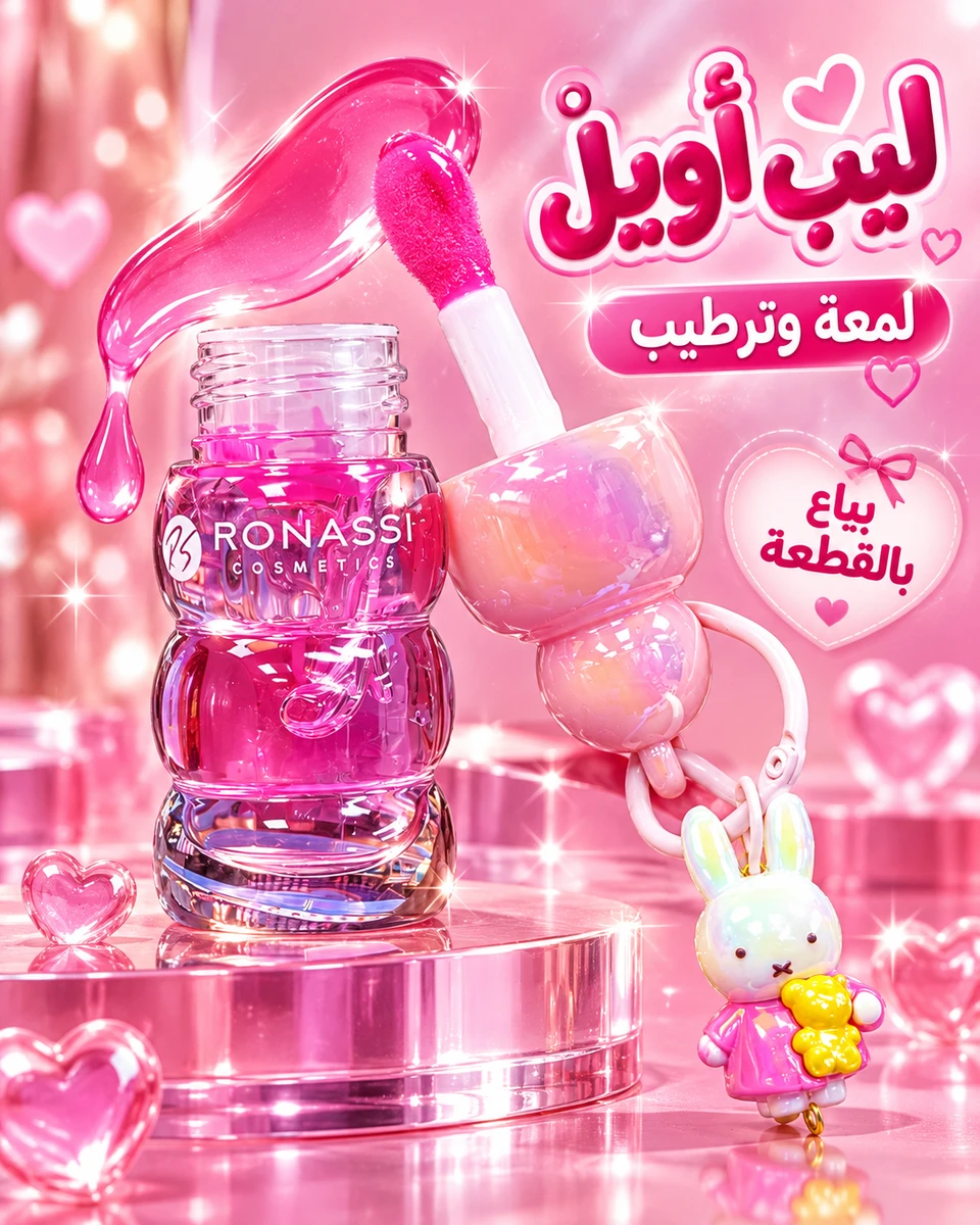ملمّع شفاه مرطب روناسي بالأرنوب 🩷