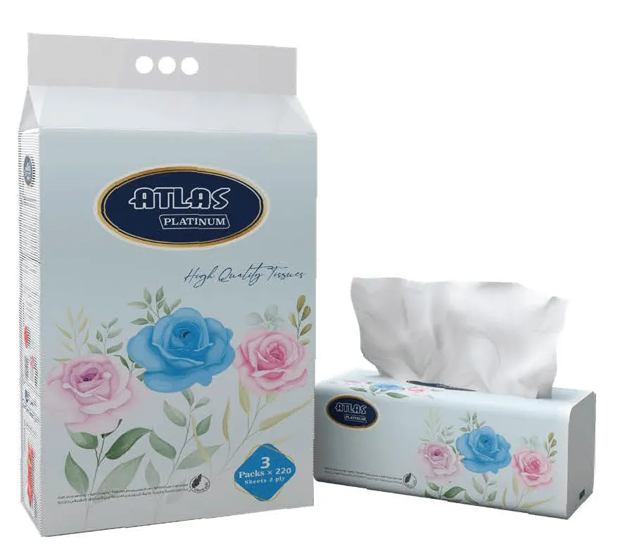 مناديل اطلس 220 منديل طبقتين 3 عبوات