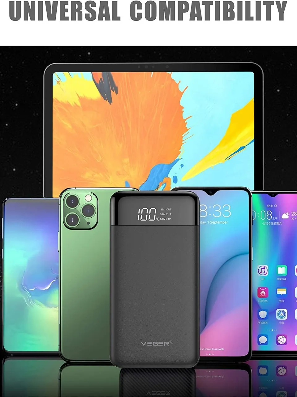 Veger 10000 mAh Power Bank with Display