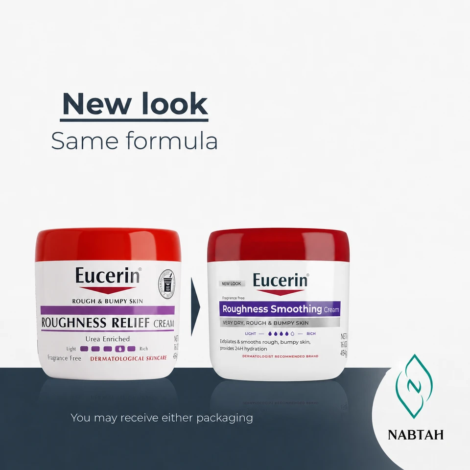 Eucerin, Roughness Smoothing Cream, Very Dry, Rough & Bumpy Skin, Fragrance Free, 16 oz (454 g)