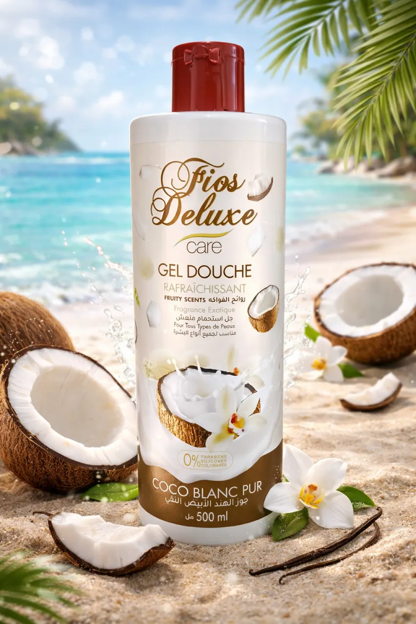 جل دوش جوز الهند الابيض النقي حجم 500مل